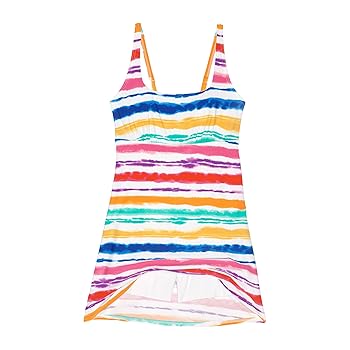 Lands' End Womens Chlorine Resistant Square Neck Swim Dress